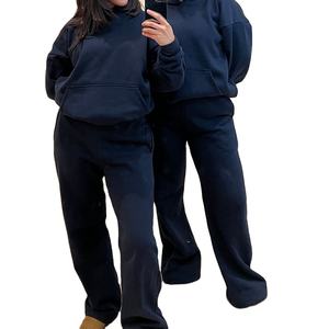 Conjunto de chándal deportivo con cintura elástica y capucha para mujer PRO ENTERPRISES 380gsm French Terry Casual Fitness Jogging invierno adultos frente - Product Image 1