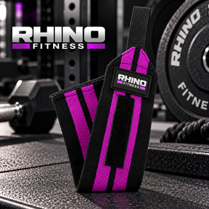 สายรัดข้อมือผ้าฝ้าย RHINO FITNESS แบบตีนตุ๊กแก สำหรับมือซ้าย สายรัดพยุงสำหรับยกน้ำหนัก กีฬากลางแจ้ง สำหรับผู้ใหญ่ - Product Image 1