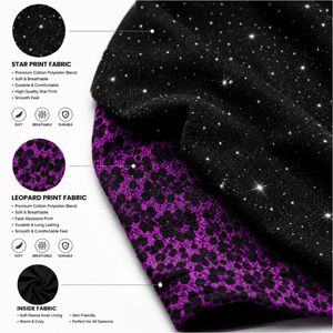 Nouveau Hoodie Oversize Tendance Noir Violet Imprimé Léopard pour Homme, Sweat-shirt à Capuche Streetwear Personnalisé, Fournisseur OEM - Product Image 4