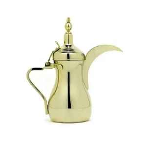 Cafetera Árabe Tradicional Dallah de Acero Inoxidable Hecha a Mano, Tetera de Café de Oriente Medio para Decoración del Hogar, Cafetería o Restaurante - Product Image 2