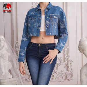 Ryan Pro Gear <b>Customized</b> <b>Denim</b> <b>Jacket</b> For Women Breathable and Comfortable Fabric with <b>Customized</b> Logo OEM Design - Product Image 4
