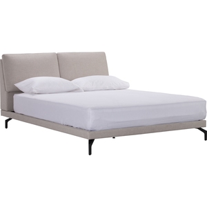 Cadre de lit plateforme rembourré en tissu de luxe, taille Queen, pour chambre moderne, appartement, mobilier de maison - Product Image 1
