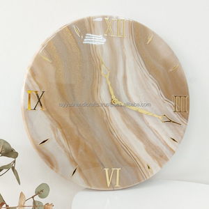 Nhựa Đồng hồ treo tường với kết cấu bằng đá cẩm thạch trang trí nhà treo đồng hồ được sử dụng trong nhà khách sạn và khu vực công cộng trừu tượng mô hình đồng hồ OEM - Product Image 5