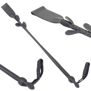 Conjunto de Bondage Morado de Cuero Vacuno con Collar para Muñeca y Tobillo, Paleta y Cuerda para Juegos de Rol - Product Image 6