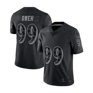 Maillot de football américain personnalisé, nouveau design OEM, respirant, logo brodé personnalisé, impression par transfert thermique, manches courtes - Product Image 5