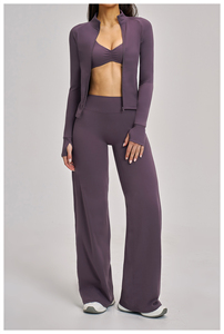 Conjunto Deportivo Informal de Alta Calidad y Ligero, con Cierre, para Mujer, para Fitness, Running, Ciclismo, Yoga, Absorbente de Humedad - Product Image 5