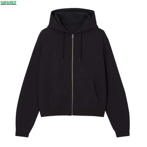 Sudadera con capucha y cremallera completa para hombre, de ajuste activo, oversize, con manga cónica, para invierno, gimnasio, ejercicio, culturismo y chándal deportivo - Product Image 1