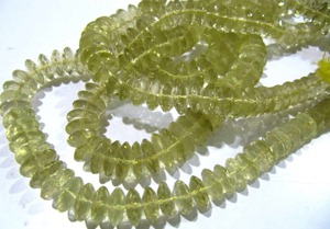 Perles de pierres précieuses en quartz citron naturel jaune, facettées, taille allemande, forme rondelle, 6-11 mm, brin de 8 pouces de long - Product Image 4