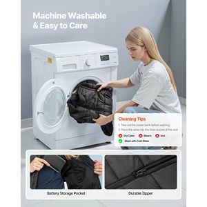 Gilet chauffant électrique rechargeable léger pour femmes, batterie 16000 mAh, 8 zones chauffantes pour les sports d'hiver en plein air - Product Image 5