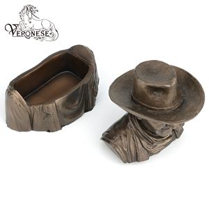 เครื่องประดับรูปปั้นคาวบอยสำหรับตกแต่งบ้านงานฝีมือทำจากเรซิน-ศิลปะวาดด้วยมือสุดหรูและของสะสม - Product Image 5