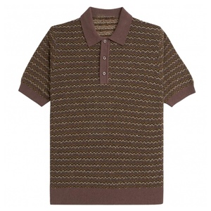 เสื้อโปโลแขนสั้นสำหรับผู้ชายเสื้อกอล์ฟโพลีเอสเตอร์สแปนเด็กซ์พิมพ์ซับลิเมชันตามสั่ง - Product Image 1