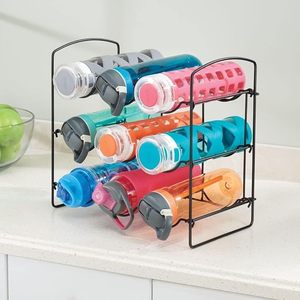 Metal Water Bottle Rack Storage Organizer for Kitchen Countertops Home Cabinet Pantry Bottle Holder Stand - Product Image 4