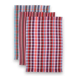 Serviette de cuisine en coton 100% tissé à rayures et à carreaux, douce, confortable, séchage rapide, multi-usages, écologique, certifiée GOTS - Product Image 6