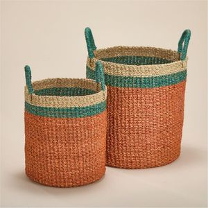 Handwoven Natural Seagrass <b>Storage</b> <b>Basket</b> Set Modern Decorative Woven Plant Holder Organizer For Home Decor Wholesale Custom - Product Image 1