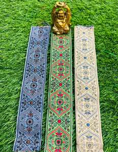 Tela de encaje jacquard duradera con patrón floral, ribete de encaje para decoración de vestidos de novia, proveedor mayorista de textiles de moda OEM - Product Image 3