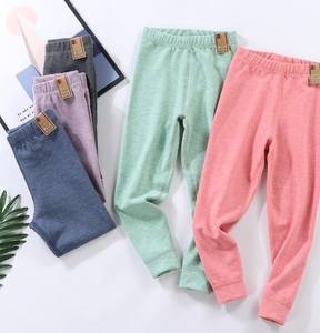 Nouveau pantalon legging vintage pour enfants, uniforme scolaire décontracté, en laine peignée 100% coton, uni, chaud, anti-boulochage, longueur intégrale, écologique - Product Image 3