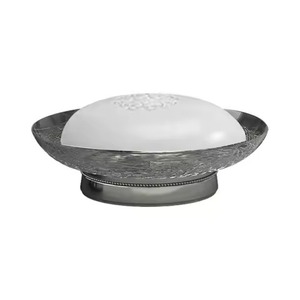 Support de Savon Moderne Écologique en Métal Ovale avec Rainures Surélevées pour Comptoir – Accessoire de Salle de Bain - Product Image 1