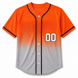 Diseños de Camisetas de Béisbol Personalizadas con Botones, Logotipo Bordado, Número, Uniformes de Béisbol Azules, Camisetas - Product Image 4