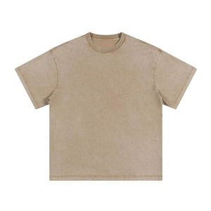 เสื้อยืดคอตตอนเจอร์ซีย์พรีเมียมทรงโอเวอร์ไซส์สไตล์วินเทจสั่งทำขายส่ง น้ำหนัก 250 GSM เสื้อผ้าสตรีทแวร์ผ้าคอตตอนหนา - Product Image 3