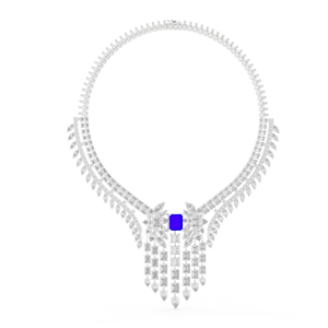 Collar de Diamantes de Lujo Extremo en Oro Amarillo de 18KT con Baño de Rodio, 82.2CT, Piedras Laterales de Corte Mixto, para Novias, Fiestas, Bodas, Regalos - Product Image 5