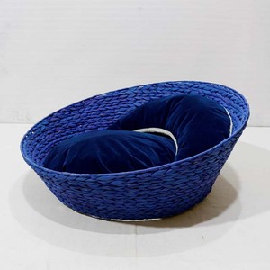 Cama para Mascotas Hecha a Mano con Jacinto de Agua, Cesta Tejida para Perros y Gatos con Cojín Suave, Nido Natural para Mascotas - Product Image 5