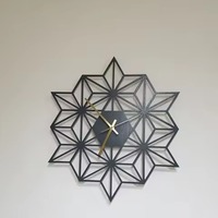 Jam Dinding Logam Modern Desain Lengkung Kaligrafi Arab Quartz Analog Senyap Dekorasi Ruang Tamu Jam Gantung