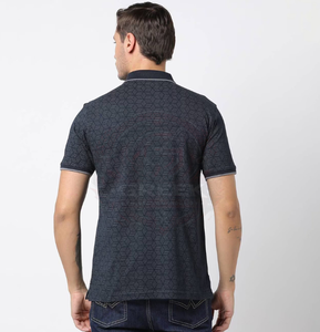 T-shirt piqué uni de haute qualité pour homme, en matière respirante et légère, infroissable, confortable, coupe classique, décontracté - Product Image 3