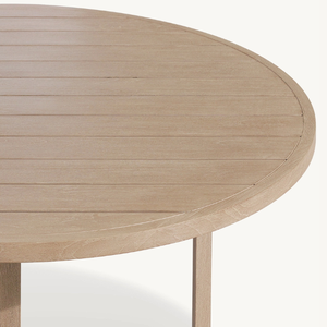 <b>Round</b> <b>dining</b> <b>table</b> furniture made of strong teak <b>wood</b> for outdoor restaurant or cafe use that is weather resistant - Product Image 3