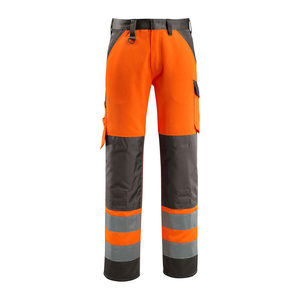 Men's Hi-Vis Reflective Safety <b>Work</b> Trousers Durable Construction <b>Cargo</b> Pocket Working <b>Pants</b> for Industrial Workwear Use - Product Image 1