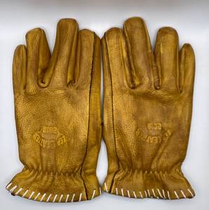 Gants de moto en cuir de vachette véritable vintage OEM personnalisés pour hommes, gants de moto rétro. - Product Image 3