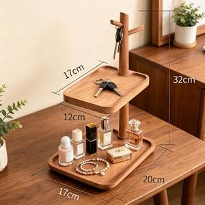 Étagère de rangement en bois à double niveau pour le salon, organisation des articles divers, support multifonctionnel par AALIYAN IMPEX - Product Image 3