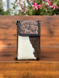 ออกแบบใหม่สไตล์เครื่องมือหนัง Cowhide กระเป๋าแกะสลักกระเป๋าโทรศัพท์ผู้หญิงกระเป๋าโทรศัพท์ Multi ใช้กระเป๋าโทรศัพท์ - Product Image 4