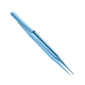 Pinzas de microligadura manuales de acero inoxidable azul con puntas de diamante, rectas, para cirugía oftálmica, resistentes a altas temperaturas, con certificación CE. - Product Image 2