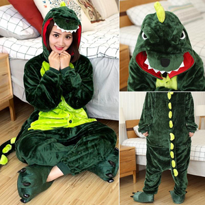 Combinaison de nuit à capuche pour femme, motif Dragon Rouge, manches longues, en polaire douce, longueur intégrale, costume de personnage d'hiver, pyjama une pièce - Product Image 5