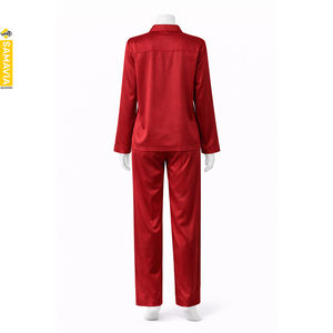 Conjunto de Pijama de Satén Estampado para Mujer, Logotipo Personalizado al por Mayor OEM, Algodón Suave de Secado Rápido |   Conjunto de 2 Piezas de Ropa de Dormir y para Estar en Casa - Product Image 2