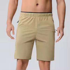 Pantalones cortos de gimnasio de secado rápido de algodón 100% al por mayor para hombre, pantalones cortos deportivos de punto con diseño de fabricante sólido impreso con logotipo personalizado - Product Image 2