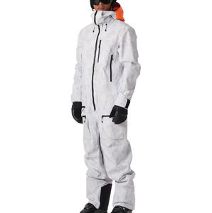 ชุดสกีแบบชิ้นเดียวสำหรับผู้ชาย พร้อมฮู้ดแบบสโนว์บอร์ด บุหนา กันลม กันน้ำ มีซิป  สำหรับฤดูหนาว - Product Image 1