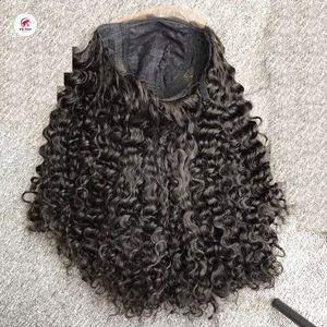 SDD Cheveux Remy Bouclés Naturels pour Perruque Lace Frontal Loose Deep Wave HD Lace Front Perruques pour Femmes Noires - Product Image 4