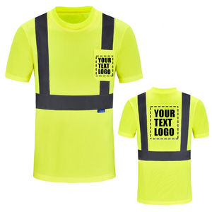 Camisetas de Trabajo de Alta Visibilidad, Transpirables y Seguras, Diseño Personalizado 2026, Precio al por Mayor, Unisex, de Tela Gruesa - Product Image 1