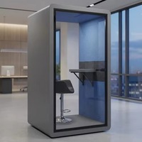 Cabine Acoustique Intérieure Moderne Écologique PVT pour Réunions Individuelles, Appels et Travail Productif – Approvisionnement Direct Usine