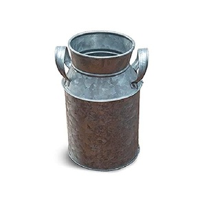 High Trending Traditional Design <b>Galvanized</b> Metal Milk Can with Handle Eco-Friendly & Customizable Size Shape Color - Product Image 1