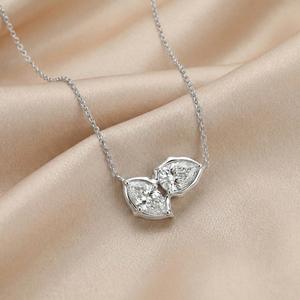 Colgante de compromiso con diamante cultivado en laboratorio de 3.15 quilates, corte brillante ovalado, chapado en oro macizo de 14K, joyería de lujo para mujer, certificado IGI - Product Image 1