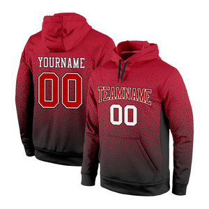 Custom Stitched Black <b>Red</b> White Fade Fashion Sports Pullover <b>Sweatshirt</b> Hoodie Premium Streetwear Comfortable Athletic Style - Product Image 1