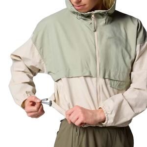 Veste coupe-vent unisexe à blocs de couleur, à capuche, manches longues, légère, en polyester, décontractée, pour le printemps - Product Image 2