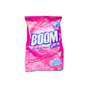 Détergent en poudre Max Cleaning BOOM Cinta Rose Sac 770g Parfum floral Entretien ménager Vente en gros Nettoyant à lessive Taches Indonésie - Product Image 1