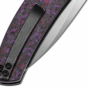Cuchillos Plegables Versátiles con Empuñadura con Patrón Morado, Rojo y Negro y Hoja Satinada para Uso Diario, Actividades al Aire Libre y Colección - Product Image 5