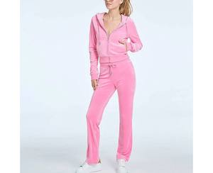 <b>Women</b> <b>Velvet</b> Tracksuit Set Long Sleeve Hooded Zipper <b>Jacket</b> and Pants Casual Sportswear Two Piece Jogging Suit - Product Image 1