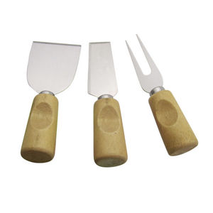 Juego de 6 Cuchillos para Queso de Acero Inoxidable al por Mayor con Mango de Madera, Herramienta Premium para Tabla de Charcutería, Cortador, Tenedor y Utensilio para Servir Queso - Product Image 3