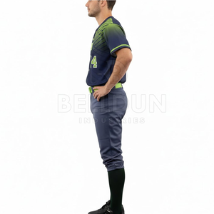 Dernier design d'uniforme de baseball pour hommes, vêtements d'équipe de qualité supérieure, ensemble de maillots de baseball respirants en polyester, professionnel - Product Image 3