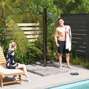 Doccia Esterna Solare da 9,2 Galloni in PVC con 2 Getti Rotanti e Doccia per Piedi per Piscina, Spiaggia o Spa - Product Image 2